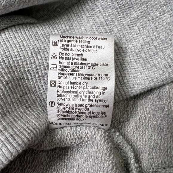 Nominee SIZE XL Cotton Blend Long Sleeve Sweatshirt Gray Pullover Made in Italy - Picture 10 of 10